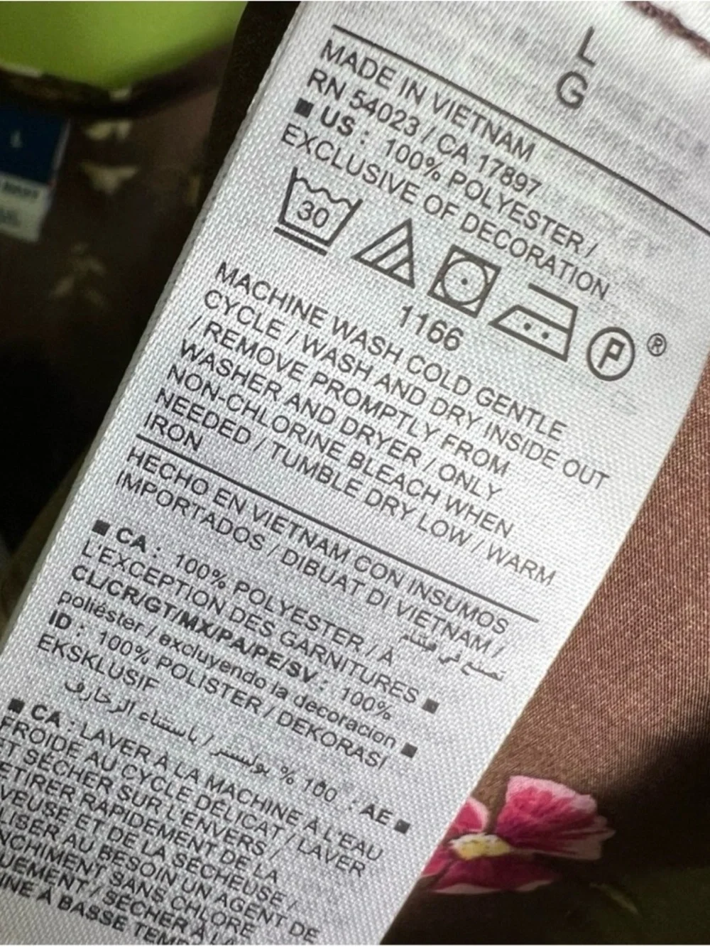 Y2K babydoll Lace-Trimmed Floral spring summer Satin Cami Top size L NWT - Picture 5 of 6